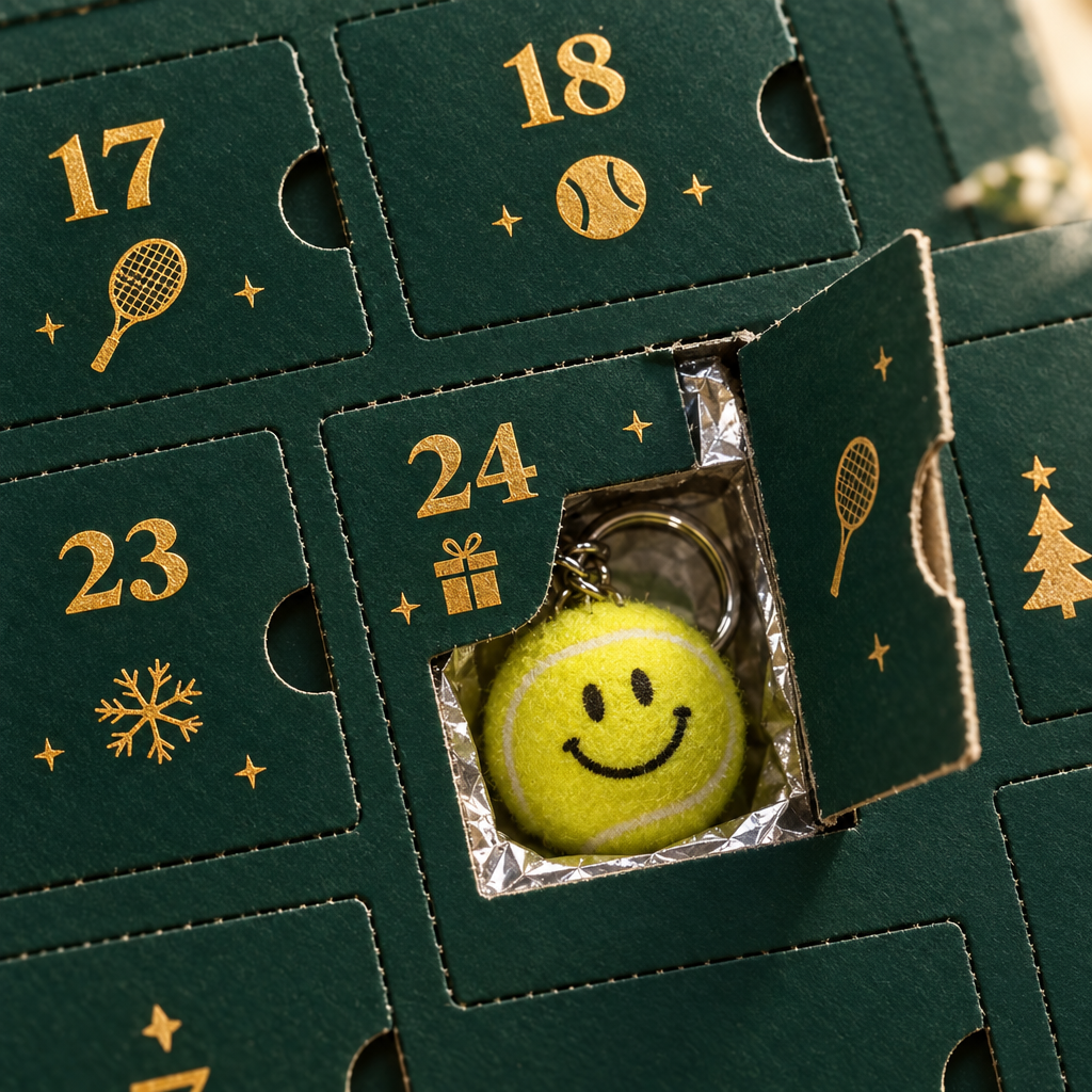 Porte 24 ouverte - porte-clés balle smiley